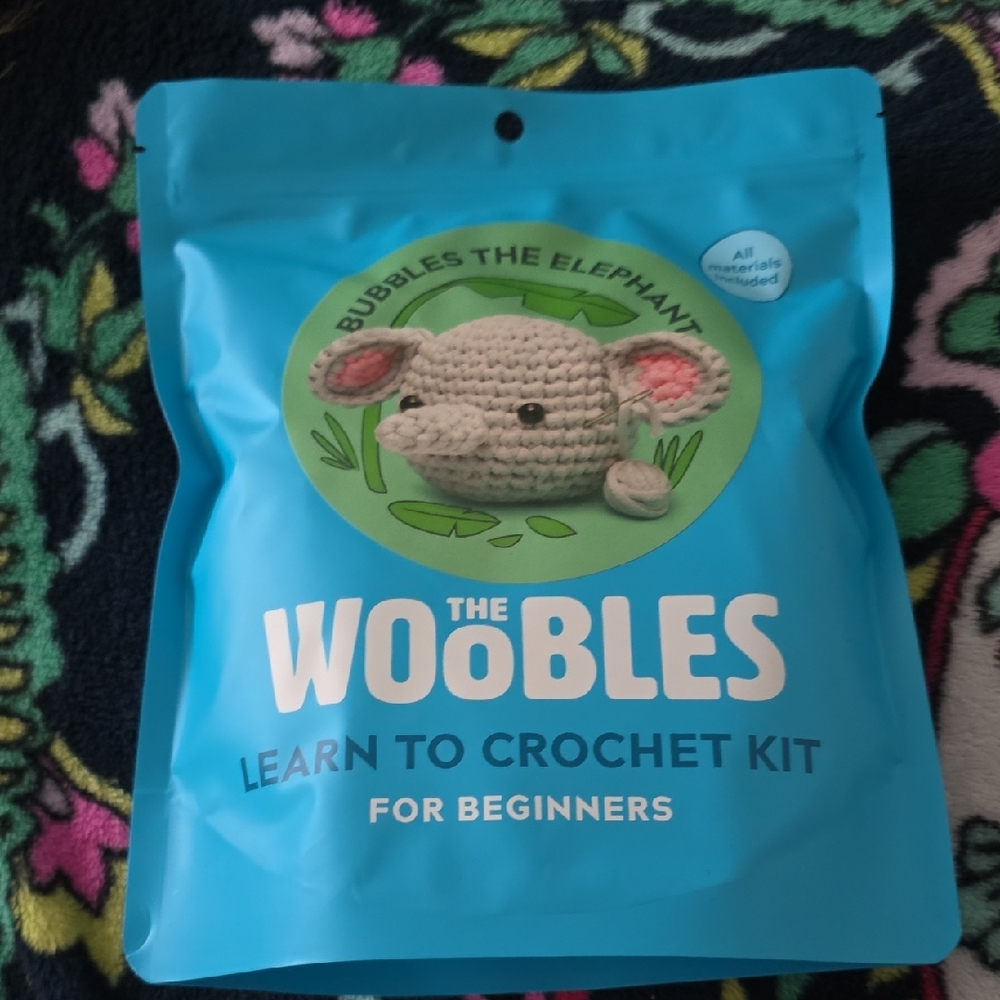 The Woobles Crochet Kit for Beginners - Blue